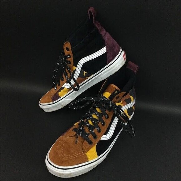 Vans OTW-HEIQ Eco Dry Dupont-Men\'s Sz 10-Black/Maroon/Brown Hi-Top Shoes- 721356 main image 7